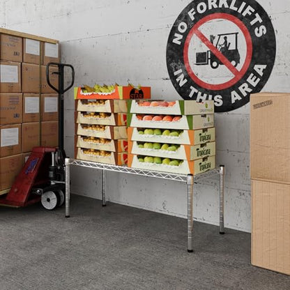 14" Deep x 36" Wide x 14" Height Wire Shelving Kit | 1-Tier | NSF Commercial Storage Rack Unit - size: 14" Deep x 36" Wide