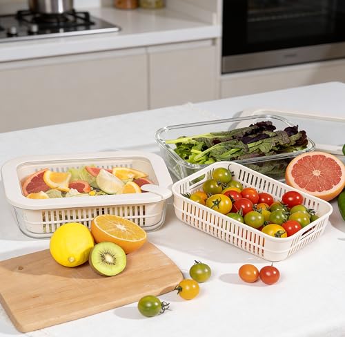 Urban Green Glass Food Storage Containers with Glass Lids, Microwave Safe Food Container Set, Aitight Meal Prep Container Set, BPA Free Colander, LeakProof, 2 Pack - color: ‎Ivory White -2p