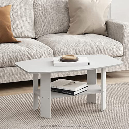 Furinno Simple Design, Coffee Table, White - color: White, size: Coffee Table