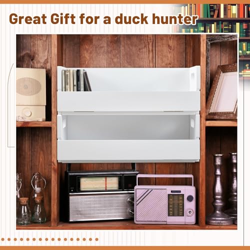CroBlissful 4 Set Wooden CD Storage Box,Holds 144 CDs (36 Each), Stackable CD Holder Organizer with Magnetic Front Flap and Carrying Handles for DVDs, Cassette Tapes and Movie Cases (White) - color: White