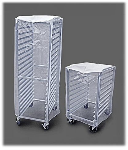 New Star Foodservice Commercial-Grade Clear Plastic Sheet Pan/Bun Pan Rack Cover, 20-Tier, 28" L x 23" W x 61" H - size: 28" x 23" x 61", 20-Tier, Single