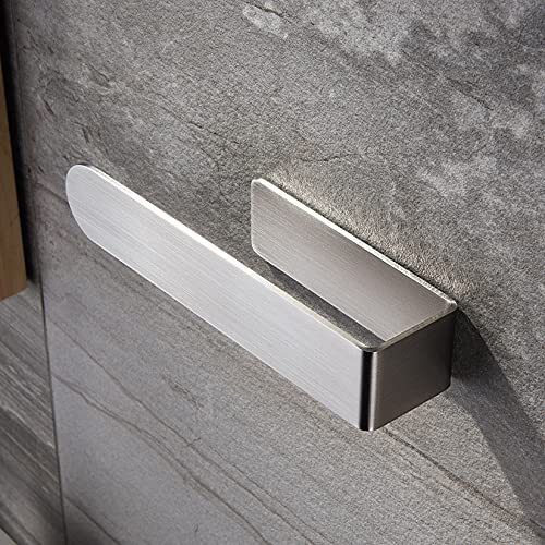 Taozun Adhesive Towel Bar Stainless Steel Hand Towel Holder 2 Pack Silver | Towel Rack, Easy to Install, No Drilling, Sturdy, Holds Well, Space Saver, for Bathroom/Bath/Kitchen/RV, Stick on Smooth Wall - color: Silver, size: 8-inch(2 Pack)