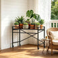 Zhongma Window Height Sturdy Metal Plant Stand with Wheels, 36.6 x 16 x 26.2 in High, Heavy Duty Succulent Shelf for Home Indoor and Outdoor, 220 LBS Capacity & Heavy Duty Construction - color: 1 Tier 36.6 x 16 x 26.2 Inch High