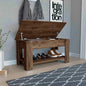Dark Brown Storage Table with Four Legs and Lower Shelf - Doorway & Living Room Furniture