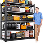 45.6" W Garage Shelving Heavy Duty Storage Shelves, 5-Tier Adjustable Metal Shelving Unit, Utility Garage Organizer Shelf for Basement, Pantry, Kitchen, Warehouse,17.7" D x 45.6" W x 71.2" H - size: 5-Wire-17.7"Dx45.6"Wx71.2"H