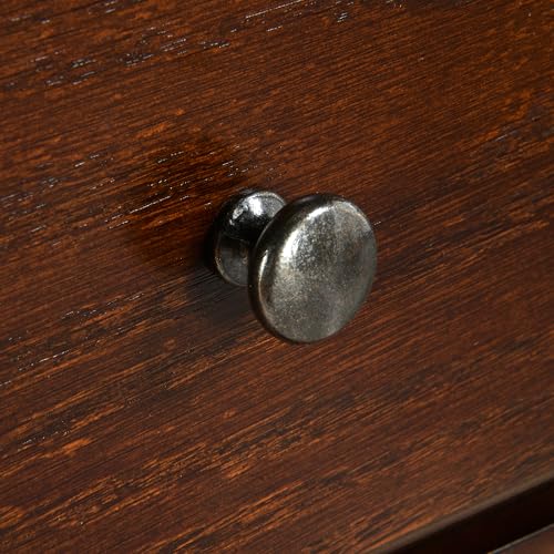 Narrow End SideTable with Drawer and Storage Shelf, Solid Wood Sofa Tables, Slim Beside Table-, Telephone for Small Spaces, Living Room, 22"L x 13"W x 22.7"H No-tools Assembly Dark Walnut BBJ004DWA - color: Walnut