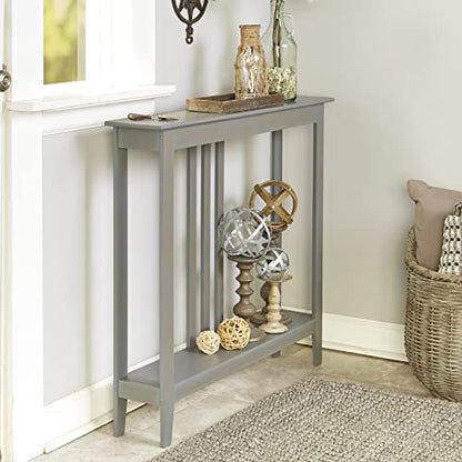 The Lakeside Collection Slim Space Saving Accent Table 36" W x 7" D x 32" H - Gray - color: Grey