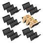 uxcell 6 Pcs Taco Holder Stands, Plastics Hollow Holder Can Hold 3 Soft/Hard Taco Street Tray Plates for Party Supplies Dishwasher and Microwave Safe, Black - color: Black