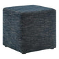 Modway 17" Square Woven Heathered Fabric Upholstered Upholstered Ottoman - color: Heathered Weave Azure