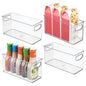 iDesign Slim Clear Plastic Stackable Storage Bin, Tall Narrow, 4-Pack | Kitchen or Pantry Organizer - style: Pack of 4