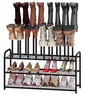 viewcare Tall Boot Rack, Long Boot Rack Organiser, Tall Boots with Shoe Rack for Closet, 3-Tier Shoe Shelf Storage Organiser for Entryway - size: Extra Long