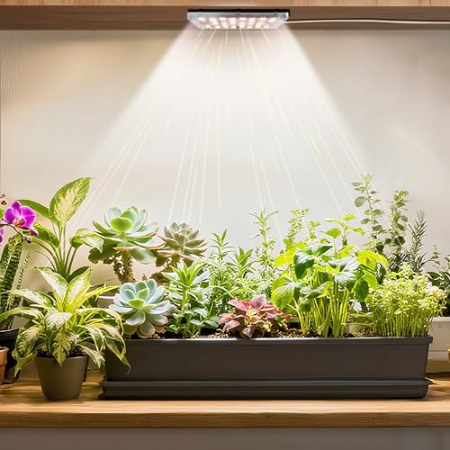 Under Shelf Grow Light, Stick On LED Plant Light, Indoor Plants with Timer | USB Powered Under Cabinet Grow Light, Full Spectrum 3500K High PPFD Puck Light for Shelves, Terrarium & Indoor Plants - size: 1 Head 1 Pack Plus