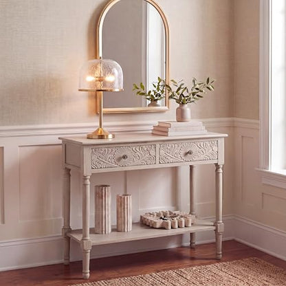 SAFAVIEH Home Collection Josie Greige 2-Drawer Console Table - color: Greige