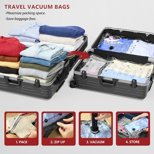 Travel Vacuum Bags for Clothing with Rechargeable Electric Pump, Compression Packing Cubes Organizer Storage for Luggage Suitcase, Space Saver Seal Bags for Vacation Cruise, 15 Combo - style: 15 Combo