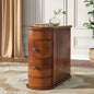 Tribesigns Wood End Table, 2-Drawer Narrow Side Table Slim Chair Solid Side Table, No Assembly Required, Finished Back