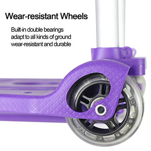 Sutekus Folding Hand Truck and Dolly 110-lbs Lightweight Portable Luggage Cart for School Travel Office Moving (Purple) - color: Purple