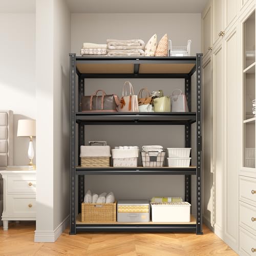 DurayLoly 4-Tier Storage Shelves, 1604LBS Adjustable Pantry Shelves, Metal Shelving Unit for Kitchen, Pantry, Closet, Laundry, Garage, 15.76" D × 31.56" W × 48.06" H - size: 48.06"H × 31.56"W × 15.76"D