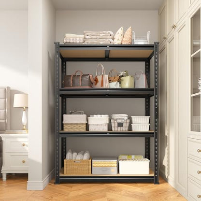 DurayLoly 4-Tier Storage Shelves, 1604LBS Adjustable Pantry Shelves, Metal Shelving Unit for Kitchen, Pantry, Closet, Laundry, Garage, 15.76" D × 31.56" W × 48.06" H - size: 48.06"H × 31.56"W × 15.76"D