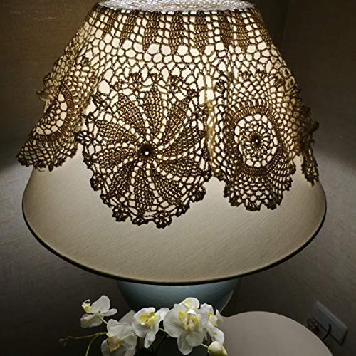 Damanni Cotton Handmade Crochet Lace Tablecloth Doilies Doily,Round,White,31 Inch - color: White, size: 31" (Round)