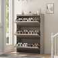 Garvee Shoe Cabinet with 3 Flip Drawers, Hidden Wood Shoe Cabinet,Freestanding Shoe Storage Cabinet with Adjustable Shelf for Entryway Hallwa, Living Room, Living Room, Grey - color: Grey