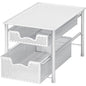 Simple Houseware Stackable 2 Tier Sliding Basket Organizer Drawer, White - color: White, size: 2-Tier