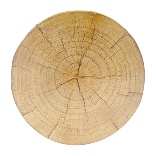 Merax Hollow MGO Accent Side Table, Unique Modern End Table with Wide Pedestal & Tabletop, Small Drink Tables for Living Room, Bedroom Night Stand Bedside Table, No Assembly Required, Natural - color: Natural, size: Hollow Design