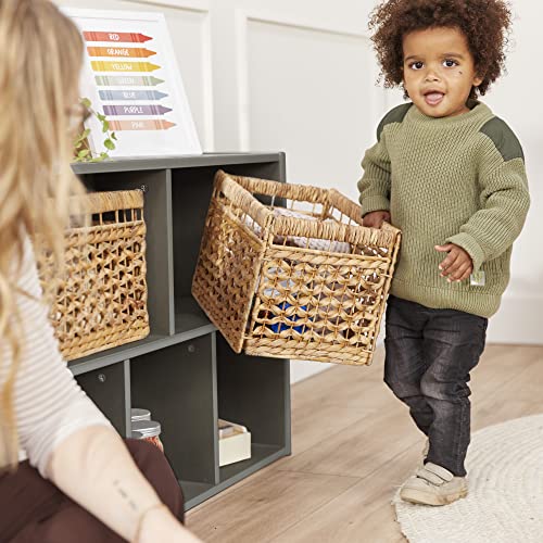 ECR4Kids Streamline 5-Compartment Single-Sided Storage Cabinet, 24in, Kids Furniture, Grey Wash - color: Grey Wash