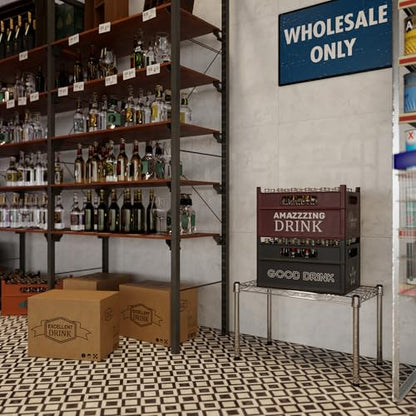 14" Deep x 24" Wide x 14" Height Wire Shelving Kit | 1-Tier | NSF Commercial Storage Rack Unit - size: 14" Deep x 24" Wide