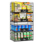 JKsmart 4 Pack XXL Stackable Wire Baskets with Handles for Pantry Storage and Organization,Fruit and Vegetable Basket with Name Plates,Metal Storage Bins for Snack Can Fruit Veggies - size: XXL-16.34"x12.01"x31.48"
