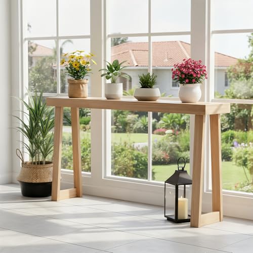 Plank+Beam Classic Console Table, 66 Inch, Blonde | Non-Toxic Finishes, Versatile Design, Elegant Details, Easy Assembly, Quick Setup, Solid Wood - color: Blonde, size: 66" Console Table
