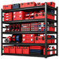 Garage Shelving, Heavy Duty Storage Shelves, Adjustable Boltless Units | Metal Shelving with Double Layer Posts, Industrial Steel Shelving for Garage Basement Warehouse Kitchen, Black, 72H*36W*16D - size: Heavy Duty 36W*72H*16D