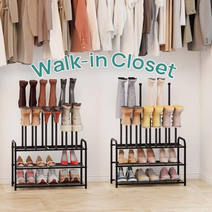 viewcare Tall Boot Rack, Boot Rack Organizer, Tall Boots with Shoe Rack for Closet, Shoe Shelf Storage Organizer for Entryway Space - size: Long