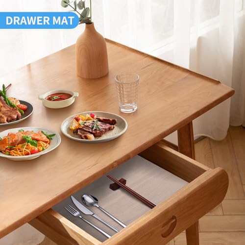 Bloss Shelf Liners, Non Adhesive EVA Drawer Mat Liners Roll for Bathroom, Kitchen, Desks, Deco Shelves 12x59 inch-Clear - color: Clear, size: 12"W x 59"L