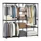 SONGMICS Portable Closet, Freestanding Closet Organizer, Clothes Rack with Shelves, Hanging Rods, Storage Organizer, for Cloakroom, Bedroom, 71.7 x 16.9 x 71.7 Inches, Black URYG037B02 - size: 71.7"L x 16.9"W x 71.7"H