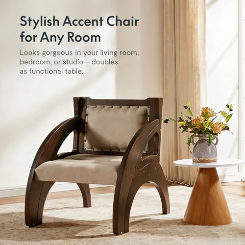 FLEXISPOT 3-in-1 Convertible Chair to Table with 2 Seats,Desk and Chair Set for 2, Upholstered Accent Chair with Solid Wood Frame, Easy Flip Design, Space Saving Furniture for Small Apartments - size: Convertible Chair for 2