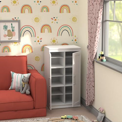 ClosetMaid Modular Storage Shelf Unit with 12 Adjustable Shelves & Dividers, White - color: White