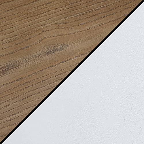 Convenience Concepts French Country Khloe 1 Drawer Accent End Table 14" - Traditional Farmhouse Side Table with Storage Drawer and Shelf for Living Room, Driftwood/White - color: Driftwood/White