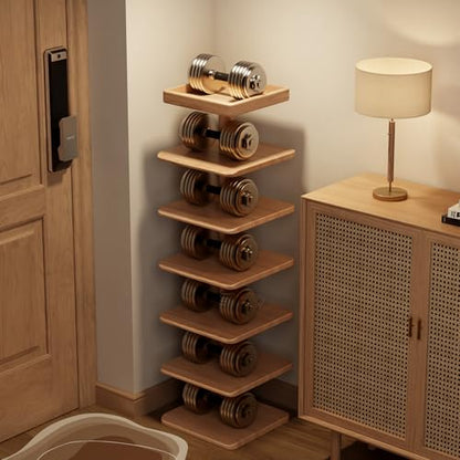 6-Tier Vertical Shoe Rack, Narrow Shoe Tower for Small Space - color: Natural, size: 11.4"D×10.8”W×43.3"H