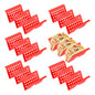uxcell 6 Pcs Taco Holder Stands, Plastics Hollow Holder Can Hold 3 Soft/Hard Taco Street Tray Plates for Party Supplies Dishwasher and Microwave Safe, Red - color: Red