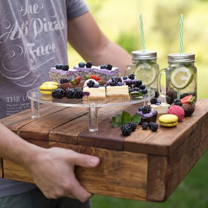 Lineshading 3 Pcs Round Acrylic Display Riser Clear Round Stands Clear Pedestal Riser Board for Cake Plant Dessert Jewelry Collectible Cupcake Figure Wedding Birthday Party Decor(8'',10'',12'') - size: 8'',10'',12'', style: Round