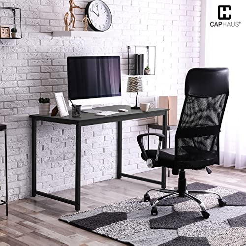CAPHAUS 40 Inch Small Computer Desk for Home Office, Gaming & Small Spaces - Compact Black Writing Desk, Easy Assembly, 220 lbs, P2 Board - size: 40 inch
