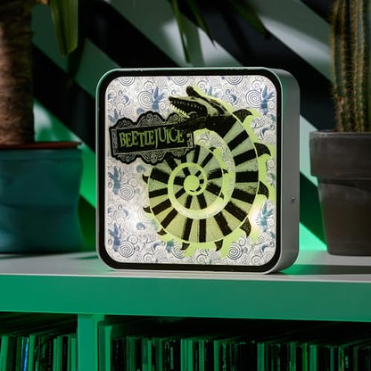 Numskull Official Beetlejuice Acrylic Logo Desk Lamp Wall Light for Bedroom, Office, Home, Study, Work - for Fans of Beetlejuice Merchandise - color: Blue