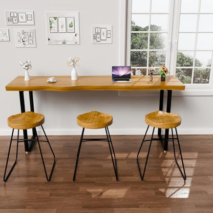 Narrow Bar Table,47.2in Counter Height Pub Tables,Space-Saving Industrial Bar Table for 2-3 Persons, Rectangular Tall Behind Couch Sofa Table,High Top Wood Console Tables for Home Living Room Kitchen - size: 47.2IN/120CM