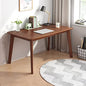 IOTXY Simple Wooden Writing Desk - Modern Minimalist Style PC Laptop Computer Workbench with Solid Wood Legs, 39" W Home Office Work Table for TV Stand Music Video Live Broadcast Workstation, Walnut | Nordic Minimalist Style, MDF Tabletop, Solid Wood Legs