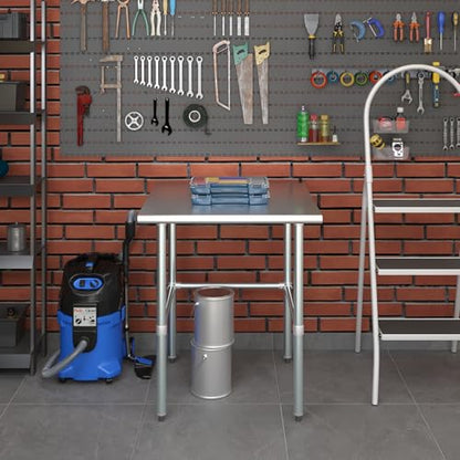 30 in. x 30 in. Open Base Stainless Steel Work Table | Residential & Commercial | Food Prep | Heavy Duty Utility Work Station | NSF - size: 30 in. Length x 30 in. Width