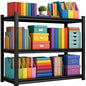 3 Tier Metal Bookshelf, Adjustable Tall Bookcase, Heavy Duty 1800 LBS Modern Deep Book Shelf, Bolt-Free Storage Shelves for Living Room, Home Office, Garage, 27.6" Wx 13.8" Dx 31.5" H - size: 3 Tier-27.6"Wx 13.8"Dx 31.5"H