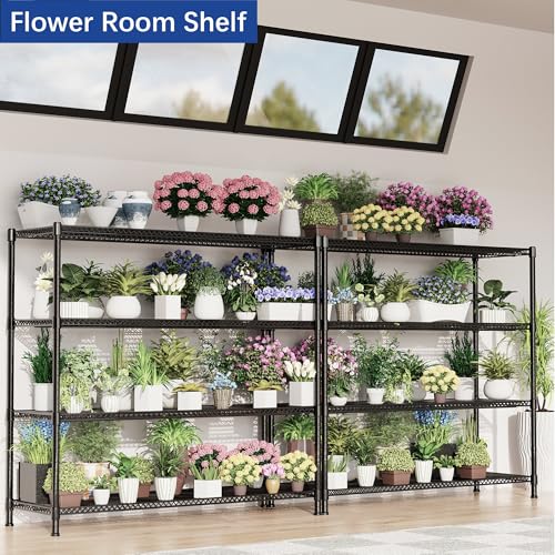 REGILLER 4-Wire Shelf Adjustable Heavy Duty Storage Shelves,Metal Organizer Wire Rack for Laundry Bathroom Kitchen Pantry Closet Garage Shelving(Black,24" Dx59.6 Wx72.2 H) - size: 4tier 24"D x 59.6"W x 72.2"H