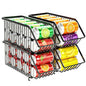 Soda Can Organizer of 4 Pack,Stackable Can Organizer For Pantry, Soda Storage, Soup Soda Can Dispenser, Can Storage Rack for Pet Food Cans