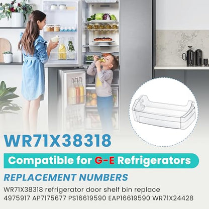WR71X38318 Refrigerator Door Shelf Bin Compatible for G-E Refrigerator | WR71X24428 4975917 AP7175677 PS16619590 EAP16619590 Parts-by MIFLUS