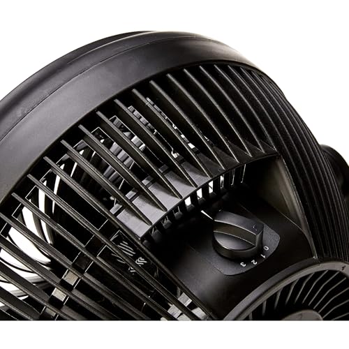 Amazon Basics Air Circulator Fan, Desk Fan for Bedroom, Home and Office, With 90-Degree Tilt Head, 3 Speed Settings, Lightweight (4.2 LBS), 70 Watts, Black, 14.8"Wx7.6"Dx14.1"H - size: 14.8"W x 7.6"D x 14.1"H
